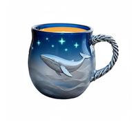 Générique Taza De Café De Con Ondas Marinas, Taza De Con Delfines, Cristalería Patrón De Ondas De Delfines, Té De Capuchino, Sopa De Regalo De Boda Adecuada Para Hombres
