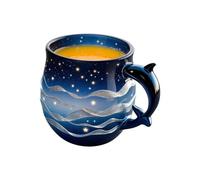 Générique Taza De Café De Con Ondas Marinas, Taza De Con Delfines, Cristalería Patrón De Ondas De Delfines, Té De Capuchino, Sopa De Regalo De Boda Adecuada Para Hombres