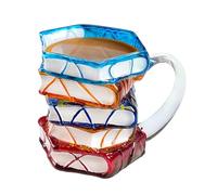 Générique Taza Pintada En 3D- Agarre Ergonómico Resistente Al Calor | Taza De Café De Vidrio Para Amantes De Los Libros | Para Lectores, Bibliotecarios, Escritores, Bebidas, Camping Y Dormitorio