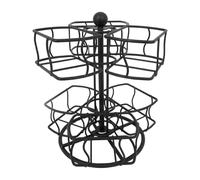 Générique Tea Bag Holder,2-tier Metal Rotating Countertop Storage - Coffee Sugar Teabag Holder Basket for Hotel Pantry Home Office Counter Cabinet Kitchen