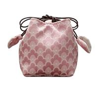 Générique Tea Bag Organizer - Chinese Pouch, Drawstring Container, Travel Supply with Practical Detail, Portable Cup Holder with Stylish Feature, Organizer, Women Home Office Outdoor Daily Use