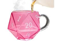 Générique Tea Cup - Polyhedral Dice Beverage Container - Glass Funny Coffee Mugs | For Morning Routine Breaks Home Decor Dices, Glass Drinking Cup For Game Night