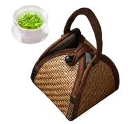 Générique Tea Cup Storage Bag - Rattan Teapot Travel Storage Bag