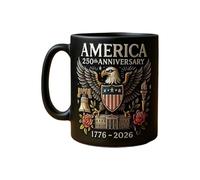 Générique Tea Mug 250th Birthday - Commemorative Water Drinkware, Symbolic Ceramic Keepsake Cup with Vibrant Printed Artwork & Comfortable Grip Handle for Home, Apartment, School and Classroom