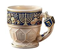 Générique Tea Mug, 300ml Candlestick Design Ceramic Drinkware, Coffee Latte Hot Chocolate Beverage Cup with Handle for Home Office Birthday Party Christmas