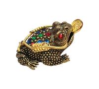 Générique Tea Pet Fortune - Plateaux à thé en Forme de Crapaud à Trois Pattes en cuivre, décorations d'animaux, pièce de Monnaie dorée | Statue de crapauds