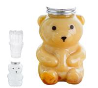 Générique Teddy Bear Cup with Lid and Straw, 10/20Pcs New Bear Cup, Made of Pet, The Cups Body Can Be Stickered, for Coffee Beer Wine Cocktail Drinks Glassware (20Pcs)