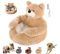 Générique Teddy Bear Dog Bed with Arms, Teddy Bear Bed, Bears Hug Pet Beds for Cats, Soft and Comfortable Pet Beds Suitable, for Cat and Dog (Khaki,X-Large)