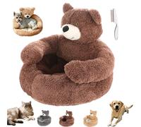 Générique Teddy Bear Dog Bed with Arms, Teddy Bear Bed, Bears Hug Pet Beds for Cats, Soft and Comfortable Pet Beds Suitable, for Cat and Dog (Brown,Medium)