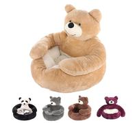 Générique Teddy Bear Dog Bed, with Hugging Arms, Leisure Dog Bed, Plush Cuddler for Small Dogs & Puppies, Super Soft Cuddle Nest, Non-Slip and Removable (D,Medium)