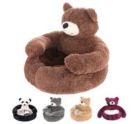 Générique Teddy Bear Dog Bed, with Hugging Arms, Leisure Dog Bed, Plush Cuddler for Small Dogs & Puppies, Super Soft Cuddle Nest, Non-Slip and Removable (C,Medium)