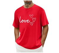 Générique Tee Shirt Homme Été T-Shirts Extérieure Décontracté Tee-Shirt Col Rond Classique Teeshirt Léger Mode Manches Courtes Tshirt Extensible Quotidien Doux Vêtements 17 Rouge XL