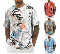 Générique Tee Shirt Homme Hauts Manches Courtes Été Tshirt Sport Impression Tee-Shirt Décontracté Quotidien T-Shirts Doux Léger Teeshirt Respirant Extensible Mes Commandes Passées 01 Blanc 3XL