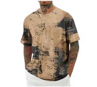 Générique Tee Shirt Homme Hauts Manches Courtes Été Tshirt Sport Impression Tee-Shirt Décontracté Quotidien T-Shirts Doux Léger Teeshirt Respirant Extensible Mes Commandes 19 Brun XL