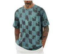 Générique Tee Shirt Homme Hauts Manches Courtes Été Tshirt Sport Impression Tee-Shirt Décontracté Quotidien T-Shirts Doux Léger Teeshirt Respirant Extensible Mes Commandes 20 Vert Menthe 4XL
