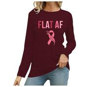 Générique Tee Shirt Octobre Rose Grande Taille,Tee Shirt Femme Chic Et Elegant À Manches Courtes Col Rond Haut Décontractée Slim Fit Imprimé Ruban Rose Cancer du Sein Chemisier Tops Lâche Respirant