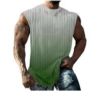 Générique Tee Shirt sans Manche Débardeur Homme Été T-Shirts Impression Sport Teeshirt Décontracté Manches Courtes Tee-Shirt Entraînement Respirant Mes Commandes en Cours De Livraison Vert M