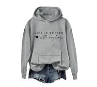 Générique Tee Shirt with My Boys Hoodie Life is Better with My Boys Sweatshirt Adult Hoodie Pull Torsadé Cardigan Homme (Grey, XL)