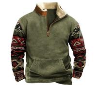 Générique Tee Sweat Shirt pour Homme,Pull De Chasse Col V Percussion Polo Sweatshirt avec Doublure Top Automne Hiver Couleur Unie Chaude Pull Hommes Homme Moto Sweatshirts (armée Verte,S)