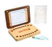 Générique Teeth Keepsake Box - Wooden First Tooth Organizer 14x10.2x2.4cm | Tooth Fairy Memory Storage Container for Child Keepsake for Bedroom Study Room