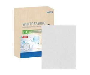 Générique Teinture Textile Blanche Pour Vêtement - 10 Feuilles De Blanchisseur Pour Machine À Laver, Pour Vêtements De Lessive, Laine De Coton, Bois, Lin, Chemise, Jeans