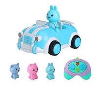 Générique Télécommande des Voitures - Télécommande des Voitures pour | Cartoon Animal Figure Car Toy | Jouet de Radio de Radio pour l'âge de Tout-Petit 1 2 3 | RC Fun RC Battle Race avec des lumièr