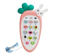 Générique Téléphone cellulaire Jouet | Baby Carrot Phone Toys with Light and Sound - Early Learning Educational Smartphone Toy pour Les Tout-Petits, Jouer de rôles Fun Toys Pendant 6 Mois + Cadeaux