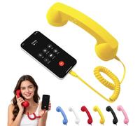 Générique Téléphone rétro à Sonnerie,combiné téléphonique rétro,écouteur de téléphone (Jaune)