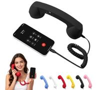 Générique Téléphone rétro à Sonnerie,combiné téléphonique rétro,écouteur de téléphone (Noir)