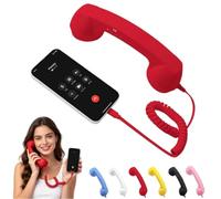 Générique Téléphone rétro à Sonnerie,combiné téléphonique rétro,écouteur de téléphone (Rouge)