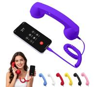 Générique Téléphone rétro à Sonnerie,combiné téléphonique rétro,écouteur de téléphone (Violet)