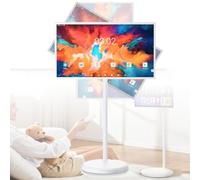 Générique Téléviseur Portable à roulettes de 27 Pouces, écran Tactile Intelligent 1080p (Taille : 8 Go + 128 Go)