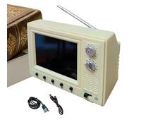 Générique Téléviseur Vintage,Petit écran 720P Mémoire 8 Go Décoration intérieure - Prise Casque TV De Poche - pour Cuisine Salon Chambre Bureau dortoir Couloir entrée Bureau étagère