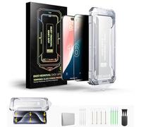 Générique Tempered Glass Screen Protector with Anti-Scratch Anti-Fingerprint Privacy & Auto Dust-Free Install, Precise Positioning (Privacy Edition, For iPhone 15 ProMax)