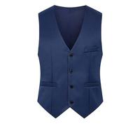 Générique Temps Cerises Homme Veste col en V, couleur unie, poche, bouton, gilet Gilet Lesté Homme (BU2, XXXL)