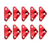 Générique Tendeur de Corde Triangulaire 10 pièces | Boucles de Corde de Vent de Tente en d'aluminium | Ajusteur de Cordon de Tente Triangle Accessoires de Camping pour Camping Randonnée