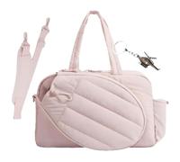 Générique Tennis Bag - Tennis Racket Backpack,Reusable Waterproof Racquet Tote,Portable Sports Duffle Bags with Shoe Compartment (Pink)