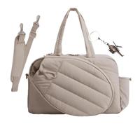 Générique Tennis Bag - Tennis Racket Backpack,Reusable Waterproof Racquet Tote,Portable Sports Duffle Bags with Shoe Compartment (Brown)
