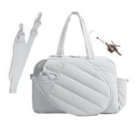 Générique Tennis Bag - Tennis Racket Backpack,Reusable Waterproof Racquet Tote,Portable Sports Duffle Bags with Shoe Compartment (Gray)