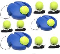 Générique Tennis Practice Rebounder, Tennis Trainer Rebound Ball Kit with Training Baseboard and 2 String Balls, Portable TennisSelf Trainer for Beginners Self-Practice and Solo Training (3 Pcs)