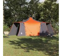 Générique Tente Tipi avec Toit Gris et Orange 492 x 492 x 275 cm Tissu,Équipements Sportifs,Loisirs de Plein air,Camping et randonnée,Tentes-42000989