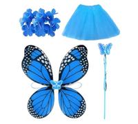 Générique Tenue De 5 Pièces Thème Papillon Pour Oie De Porche Avec Tutu Et Ailes - Accessoires Couronne De Fleurs Et Pour Oies De 17/23 Pouces | Costume Pour Statue De Jardin (Couleur Aléatoire)