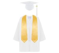 Générique Tenue de Cérémonie pour Enfants 2025 Robe Casquette Pompon Breloques Maternelle Préscolaire Costume de Diplôme Polyvalent