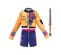 Générique Tenue de chasseurs d'anime filles, costume de veste cosplay avec une arme, des chanteurs pop habiller le costume de carnaval