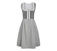 Générique Tenue de Femme Bavaroise, Costume FêTe de La BièRe Costume Jeune Bavaroise avec BièRe Robe avec Tablier IntéGré, Femme Dirndi Oktoberfest Deguisement Halloween Vampire Robe FêTe Fille