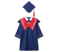 Générique Tenue de Graduation Enfant avec Toge et Bonnet - Ensemble Complet pour Cérémonie de Diplôme, Ensemble de Remise de diplôme Unisexe Costume Scolaire pour Garçon et Fille Maternelle