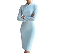 Générique Tenue de Soirée Femme Habillée Tenue Chic Et Elegant Robe Moulante Femme Robes Elegante de Fetes Robe de Soiree Infinity Dress Bleu Ciel M