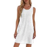 Générique Tenue de Soiree Robe Moulante sans Manches élégante et décontractée,Coupe ajustée,col Rond,idéale pour Une journée d'été Confortable et Extensible.