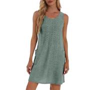 Générique Tenue de Soiree Robe Moulante sans Manches élégante et décontractée,Coupe ajustée,col Rond,idéale pour Une journée d'été Confortable et Extensible.