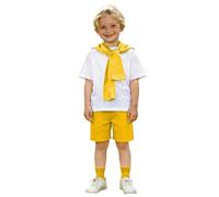 Générique Tenue de Spectacle élégante pour garçons vêtement de cérémonie pour Remise des diplômes et activités de Cheerleader Ensemble Confortable et stylé (Yellow, 14-15 Years)